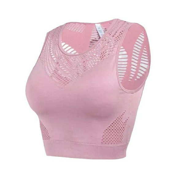Runs Small Other - NEW - PINK STRETCH CUT OUT YOGA/WORKOUT BRA
